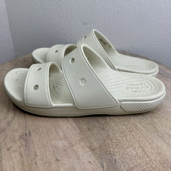 Crocs Womens Mens Unisex Slide Sandals Lightweight Comfort Casual White 8M 10W - Picture 4 of 7